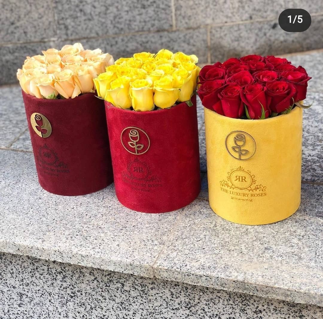 باکس گل رز با رنگ بندی مختلف